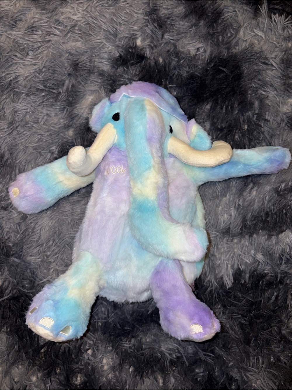 Wooli Plush Pastel Tie-Dye Stuffed Animal Backpack Official DJ Merch